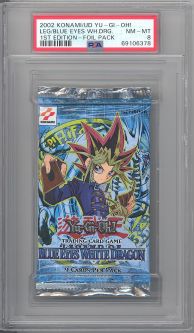 PSA 8 - Yu-Gi-Oh Cards - The Legend of Blue Eyes White Dragon - Booster Pack **1st Edition** - NM-MT