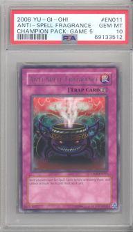 PSA 10 - Yu-Gi-Oh Card - CP05-EN011 - ANTI-SPELL FRAGRANCE (rare) - GEM MINT