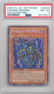 PSA 8 - Yu-Gi-Oh Card - CT2-EN002 - EXARION UNIVERSE (secret rare holo) - NM-MT