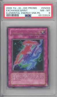 PSA 8 - Yu-Gi-Oh Card - SP1-EN004 - EXCHANGE OF THE SPIRIT (ultra rare holo) - NM-MT