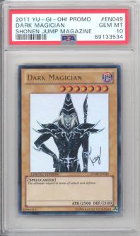 PSA 10 - Yu-Gi-Oh Card - JUMP-EN049 - DARK MAGICIAN (ultra rare holo) - GEM MINT