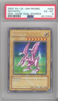 PSA 6 - Yu-Gi-Oh Card - DDS-004 - SEIYARYU (secret rare holo) - EX-MT