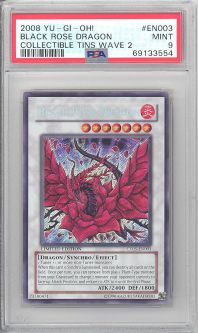 PSA 9 - Yu-Gi-Oh Card - CT05-EN003 - BLACK ROSE DRAGON (secret rare holo) - MINT