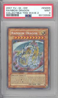 PSA 9 - Yu-Gi-Oh Card - CT04-EN005 - RAINBOW DRAGON (secret rare holo) - MINT