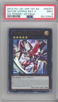 PSA 9 - Yu-Gi-Oh Card - YS13-ENV01 - NUMBER C39: UTOPIA RAY V (ultra rare holo) - MINT