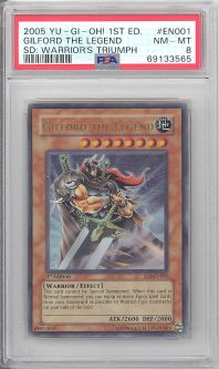 PSA 8 - Yu-Gi-Oh Card - SD5-EN001 - GILFORD the LEGEND (ultra rare holo) - NM-MT
