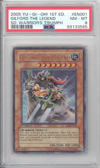 PSA 8 - Yu-Gi-Oh Card - SD5-EN001 - GILFORD the LEGEND (ultra rare holo) - NM-MT