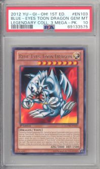 PSA 10 - Yu-Gi-Oh Card - LCYW-EN103 - BLUE-EYES TOON DRAGON (rare) *1st Edition* - GEM MINT