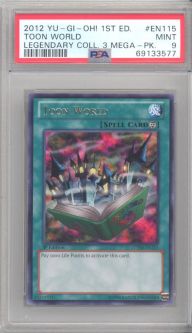 PSA 9 - Yu-Gi-Oh Card - LCYW-EN115 - TOON WORLD (rare) - MINT