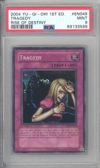 PSA 9 - Yu-Gi-Oh Card - RDS-EN049 - TRAGEDY (super rare holo) *1st Edition* - MINT