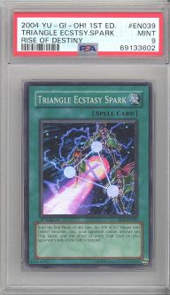 PSA 9 - Yu-Gi-Oh Card - RDS-EN039 - TRIANGLE ECSTASY SPARK (super rare holo) *1st Edition* - MINT