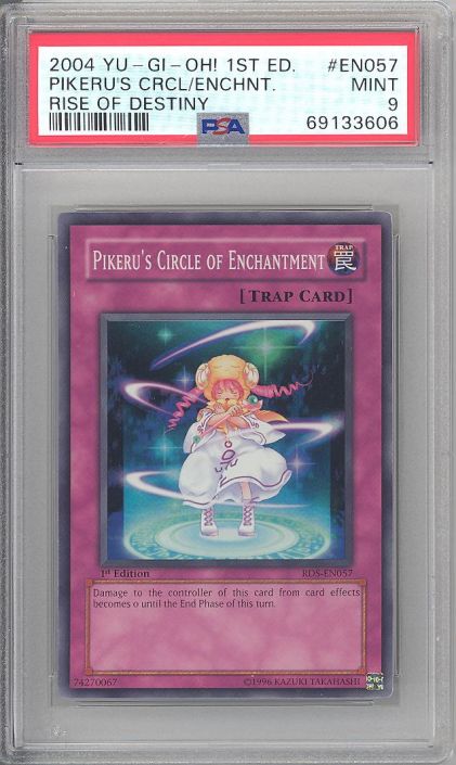 PSA 9 - Yu-Gi-Oh Card - RDS-EN057 - PIKERU'S CIRCLE OF ENCHANTMENT (super  rare holo) *1st Edition* -: BBToyStore.com - Toys, Plush, Trading Cards,  Action Figures & Games online retail store shop sale