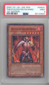 PSA 9 - Yu-Gi-Oh Card - RDS-EN021 - THESTALOS THE FIRESTORM MONARCH (super rare holo) *1st Edition* 