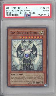 PSA 9 - Yu-Gi-Oh Card - FOTB-EN021 - SKY SCOURGE ENRISE (super rare holo) - MINT