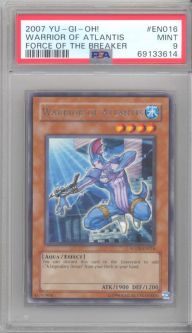 PSA 9 - Yu-Gi-Oh Card - FOTB-EN016 - WARRIOR OF ATLANTIS (rare) - MINT