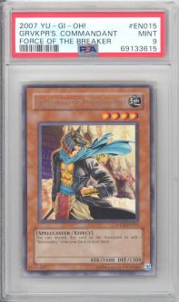 PSA 9 - Yu-Gi-Oh Card - FOTB-EN015 - GRAVEKEEPER'S COMMANDANT (rare) - MINT