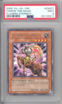 PSA 9 - Yu-Gi-Oh Card - FET-EN021 - CHIRON THE MAGE (rare) - MINT