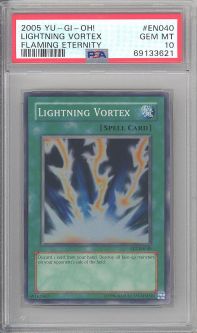 PSA 10 - Yu-Gi-Oh Card - FET-EN040 - LIGHTNING VORTEX (super rare holo) - GEM MINT