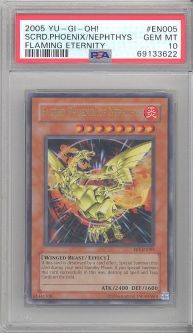 PSA 10 - Yu-Gi-Oh Card - FET-EN005 - SACRED PHOENIX OF NEPTHTHY'S (ultra rare holo) - GEM MINT