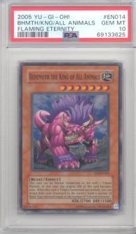 PSA 10 - Yu-Gi-Oh Card - FET-EN014 - BEHEMOTH THE KING OF ALL ANIMALS (super rare holo) - GEM MINT