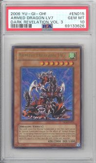 PSA 10 - Yu-Gi-Oh Card - DR3-EN015 - ARMED DRAGON LV7 (ultra rare holo) - GEM MINT