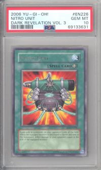 PSA 10 - Yu-Gi-Oh Card - DR3-EN226 - NITRO UNIT (rare) - GEM MINT