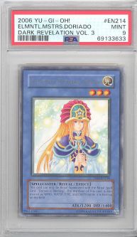 PSA 9 - Yu-Gi-Oh Card - DR3-EN214 - ELEMENTAL MISTRESS DORIADO (rare) - MINT