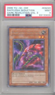 PSA 9 - Yu-Gi-Oh Card - DR3-EN020 - RAFFLESIA SEDUCTION (rare) - MINT