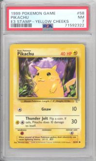 PSA 7 - Pokemon Card - E3 Promo #58/102 - PIKACHU - NM