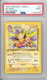 PSA 9 - Pokemon Card - Jungle 20/64 - JOLTEON (rare) *1st Edition* - MINT