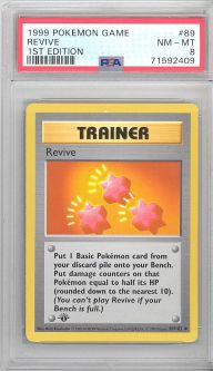 PSA 8 - Pokemon Card - Base 89/102 - REVIVE (uncommon) *1st Edition* - NM-MT