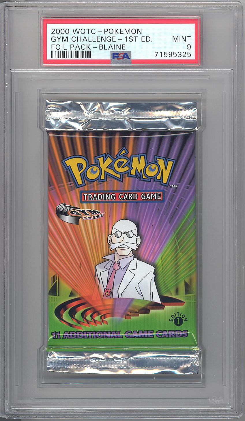 PSA 9 Pokemon Cards GYM CHALLENGE Booster Pack (1st Edition