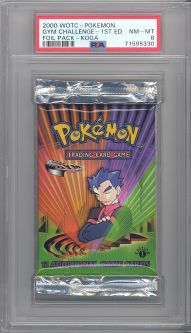 PSA 8 - Pokemon Cards - GYM CHALLENGE - Booster Pack (1st Edition) - Koga Artwork - NM-MT