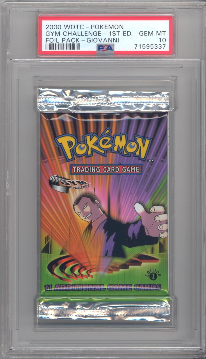 PSA 10 Pokemon Cards GYM CHALLENGE Booster Pack (1st Edition) Giovanni Artwork GEM