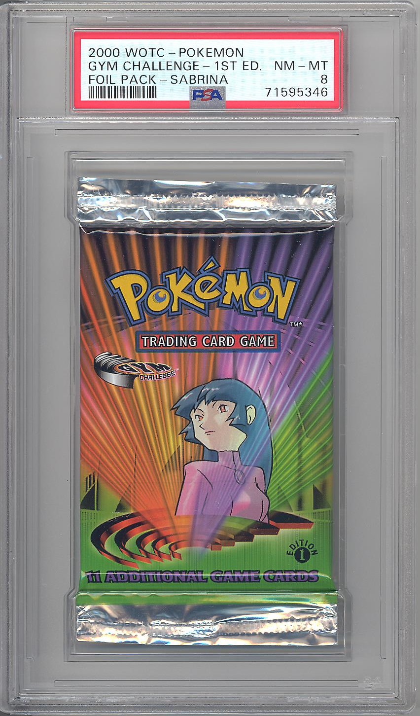 PSA 8 Pokemon Cards GYM CHALLENGE Booster Pack (1st Edition