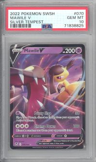 PSA 10 - Pokemon Card - S&S: Silver Tempest 070/195 - MAWILE V (holo-foil) - GEM MINT PSA 10 - Pokemon Card - S&S: Silver Tempest 070/195 - MAWILE V (holo-foil) - GEM MINT