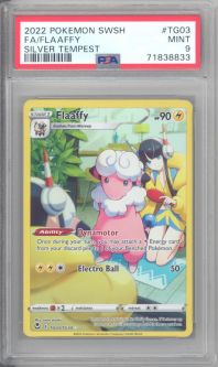 PSA 9 - Pokemon Card - Silver Tempest TG03/TG30 - FLAAFFY (Full Art) (holo-foil) - MINT