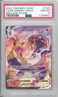 PSA 10 - Pokemon Card - Sword & Shield Brilliant Stars TG21/TG30 - RS URSHIFU VMAX (full art) (holo-