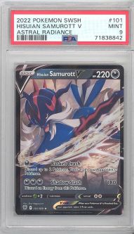 PSA 9 - Pokemon Card - Astral Radiance 101/189 - HISUIAN SAMUROTT (holo-foil) - MINT