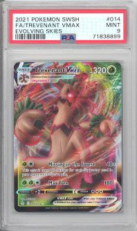 PSA 9 - Pokemon Card - Evolving Skies 014/203 - TREVENANT XMAX (Full Art holo) - MINT