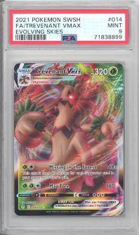 PSA 9 - Pokemon Card - S&S: Evolving Skies 014/203 - TREVENANT XMAX (Full Art holo) - MINT