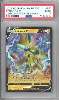 PSA 9 - Pokemon Card Promo #SWSH263 - ZERAORA V (holo-foil) - MINT