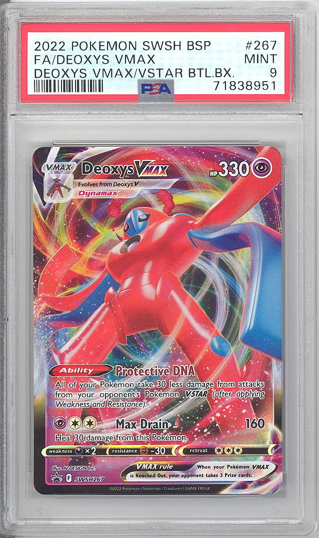 PSA 9 - Pokemon Card Promo #SWSH266 - DEOXYS V (holo-foil) - MINT:   - Toys, Plush, Trading Cards, Action Figures & Games online  retail store shop sale