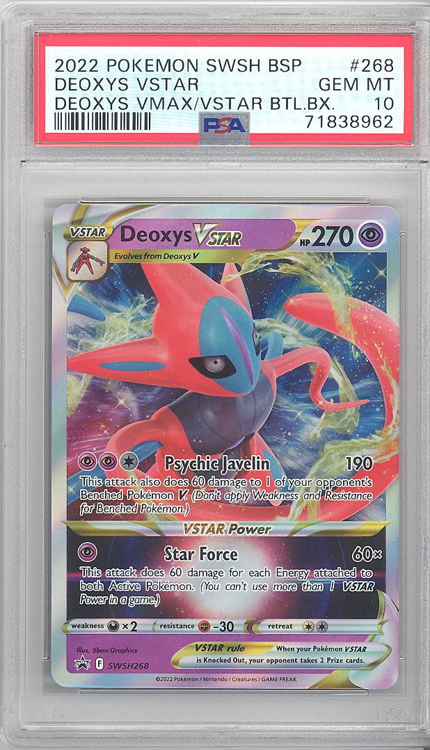 2022 Pokemon SWSH Black Star Promo Deoxys Vmax Vstar 268 PSA -  Denmark