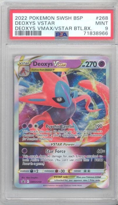 PSA 9 - Pokemon Card Promo #SWSH266 - DEOXYS V (holo-foil) - MINT:   - Toys, Plush, Trading Cards, Action Figures & Games online  retail store shop sale