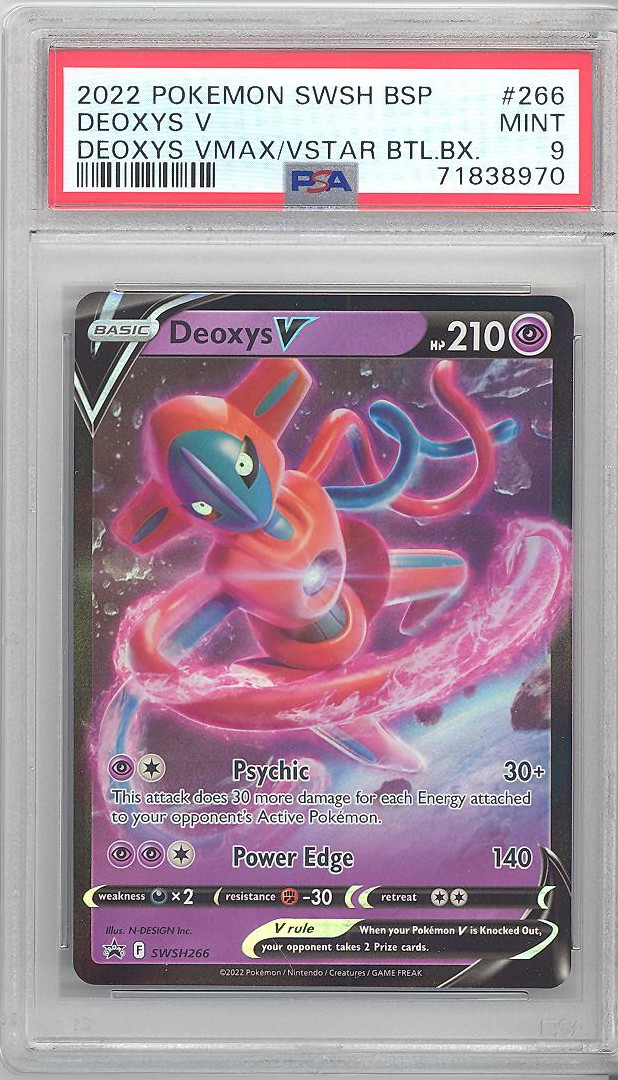 PSA 9 - Pokemon Card Promo #SWSH268 - DEOXYS VSTAR (holo-foil