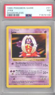 PSA 7 - Pokemon Card - Base 31/102 - JYNX (uncommon) *Shadowless* - NM