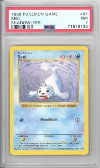 PSA 7 - Pokemon Card - Base 41/102 - SEEL (uncommon) *Shadowless* - NM