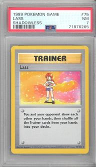 PSA 7 - Pokemon Card - Base 75/102 - LASS (rare) *Shadowless* - NM