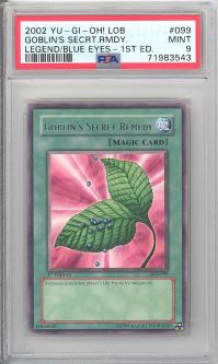 PSA 9 - Yu-Gi-Oh Card - LOB-099 - GOBLIN'S SECRET REMEDY (rare) *1st Edition* - MINT